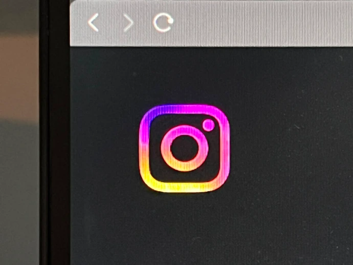 Logo instagram en computador
