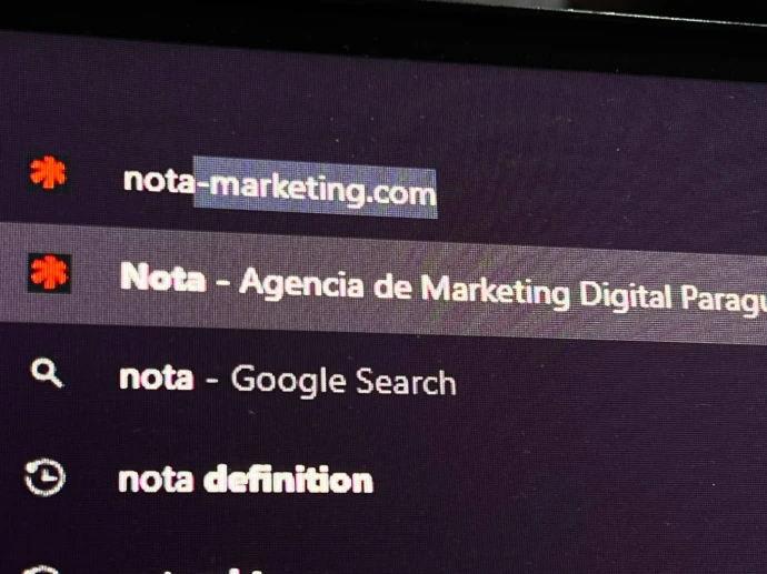 Website Nota Marketing en buscador